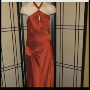ABS satin evening gown
